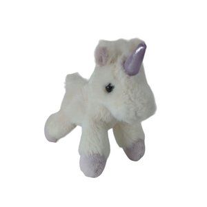 Aurora World Unicorn Plush 7" Purple Horn Stuffed Animal